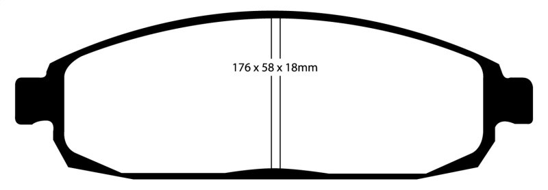 EBC DP61732 Greenstuff 6000 Elite Front Brake Pads, Jeep Commander 3.7 2005-2010