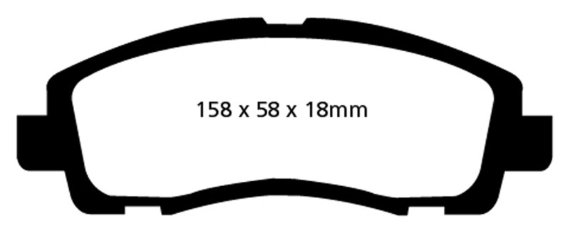 EBC DP61753 Greenstuff 6000 Elite Front Brake Pads, Honda Ridgeline 3.5 2005-2014