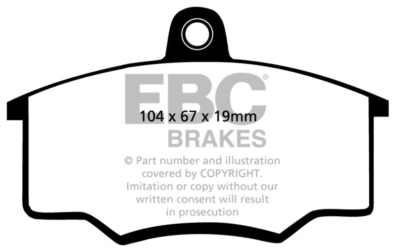 EBC DP3310C Redstuff Ceramic Front Brake Pads, Audi 4000 1.6 1980-1982