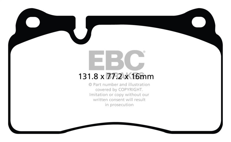EBC DP42070R Yellowstuff Front Brake Pads, Audi TT RS 2.5 Turbo 2011-2014
