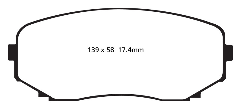EBC 11-14 Ford Edge 2.0 Turbo Redstuff Front Brake Pads
