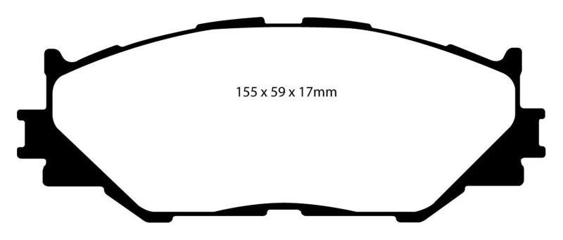 EBC DP41772R Yellowstuff Front Brake Pads, Lexus IS250 2.5 2006-2008