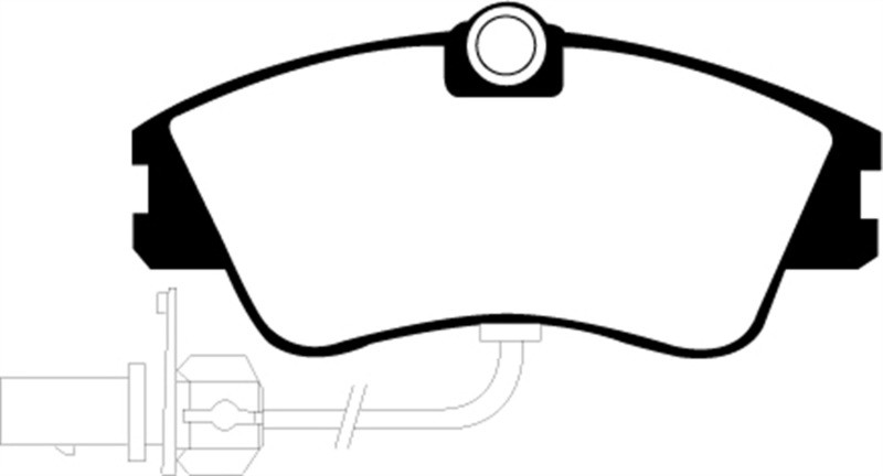 EBC DP61030/2 Greenstuff 6000 Elite Front Brake Pads, Volkswagen Eurovan 2.8 (Lucas) with Wear Leads 2000