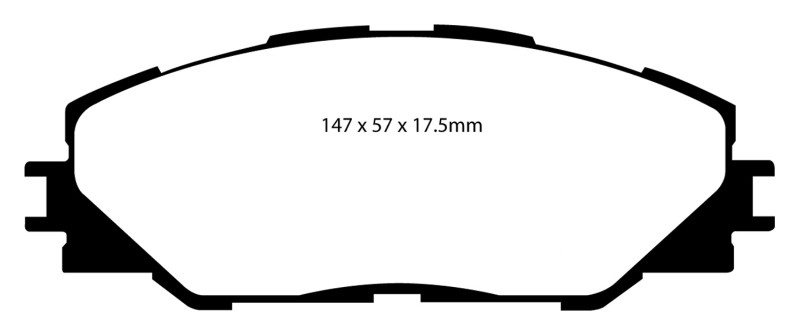 EBC DP61792 Greenstuff 6000 Elite Front Brake Pads, Toyota RAV 4 2.4 (3rd Row Seats) 2006-2008