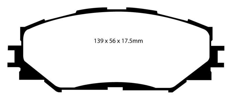 EBC DP61791 Greenstuff 6000 Elite Front Brake Pads, Toyota RAV 4 2.4 2006-2008