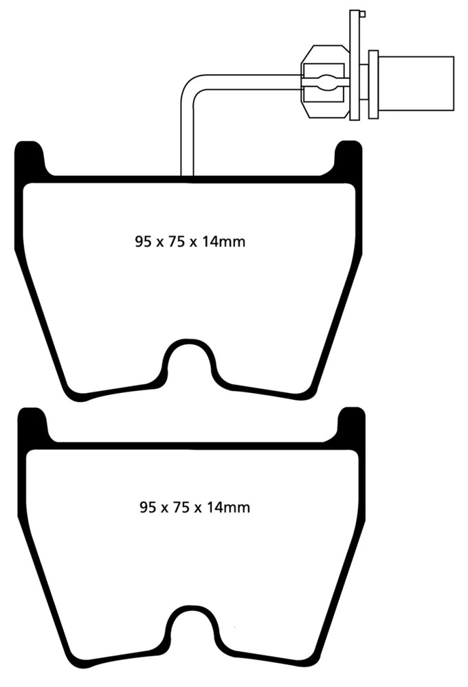 EBC DP51513NDX Bluestuff Front Brake Pads, Audi RS4 4.2 (Cast Iron Rotors) 2006-2009