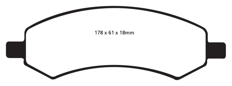 EBC DP61738 Greenstuff 6000 Elite Front Brake Pads, Chrysler Aspen 4.7 2006-2009
