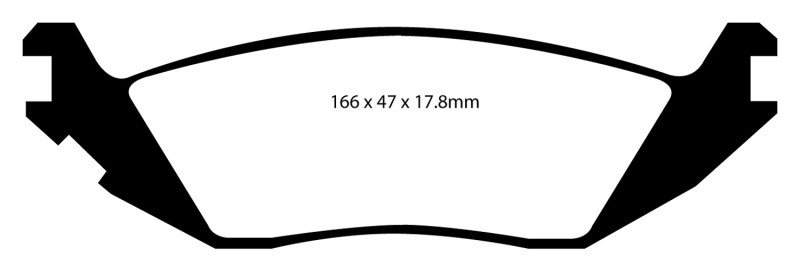 EBC DP41639R Yellowstuff Rear Brake Pads, Ram 1500 Classic 3.6L/5.7L 2019+