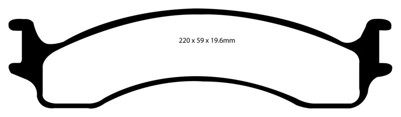EBC DP41307R Yellowstuff Front Brake Pads, Dodge Ram 2500 Pick-up 5.2 2WD 2000-2002