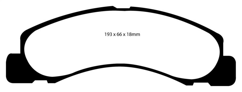 EBC DP41308R Yellowstuff Front Brake Pads, Ford Excursion 5.4 2WD 2000-2002
