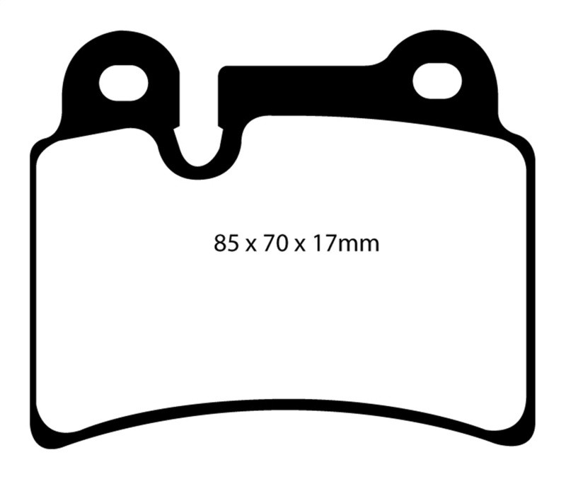 EBC DP31944C Redstuff Ceramic Rear Brake Pads, Volkswagen Touareg 3.6 (2 pin holes at top of backplate) 2006-2009
