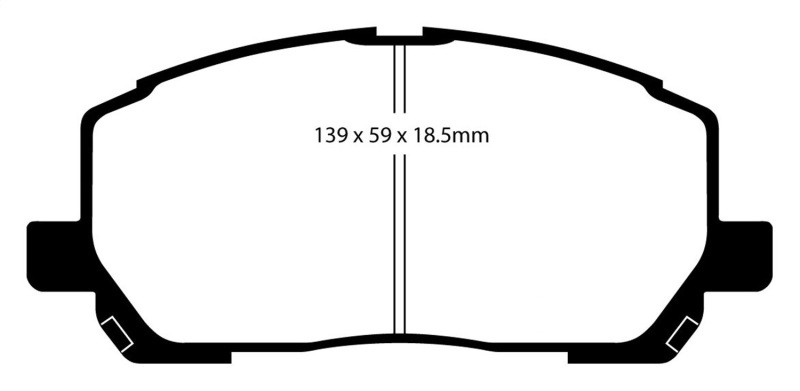 EBC DP61634 Greenstuff 6000 Elite Front Brake Pads, Toyota Highlander 2.4 2WD 2000-2003