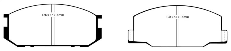EBC DP4456R Yellowstuff Front Brake Pads, Lotus Esprit 2.2 1985-1990
