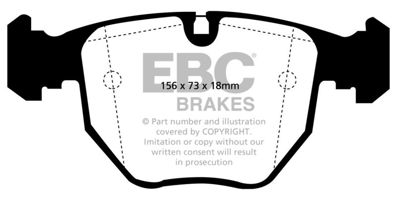 EBC DP51036NDX Bluestuff Front Brake Pads, BMW M5 5.0 (E39) 2000-2004