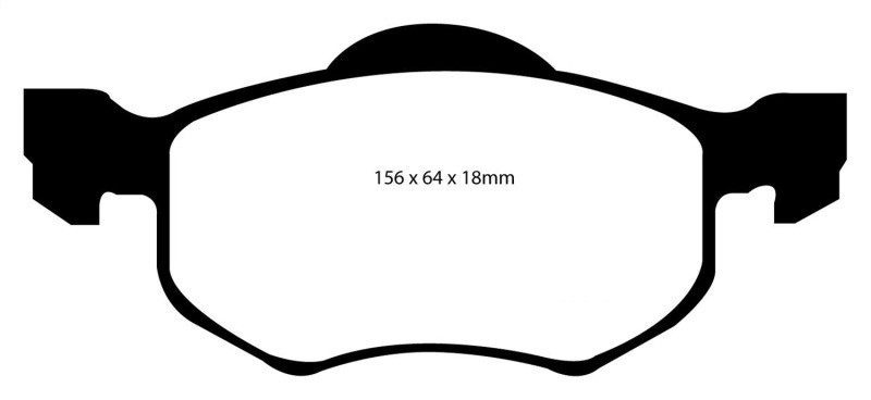 EBC DP41616R Yellowstuff Front Brake Pads, Ford Escape 2.0 2000-2004