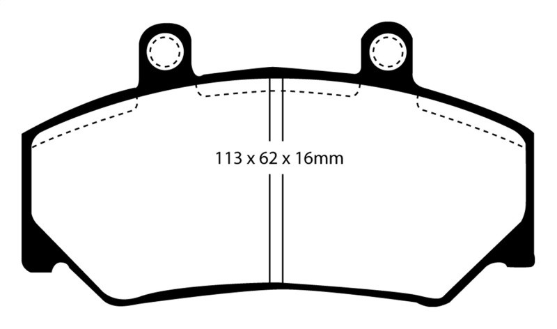 EBC DP4800R Yellowstuff Front Brake Pads, Volvo 740 2.1 (Bendix) 1985-1993
