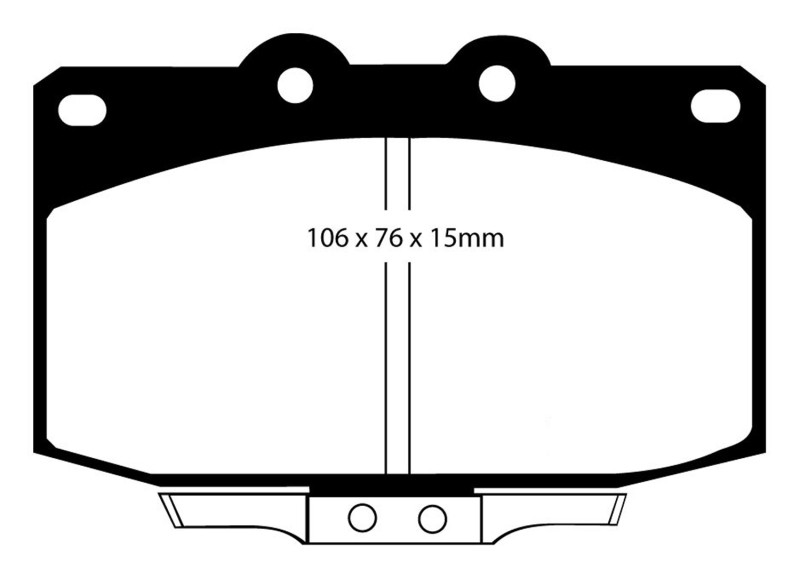 EBC DP5763NDX Bluestuff Front Brake Pads, Mazda RX7 2.4 (1.3 Rotary)(Vented Rear Rotors) 1986-1989