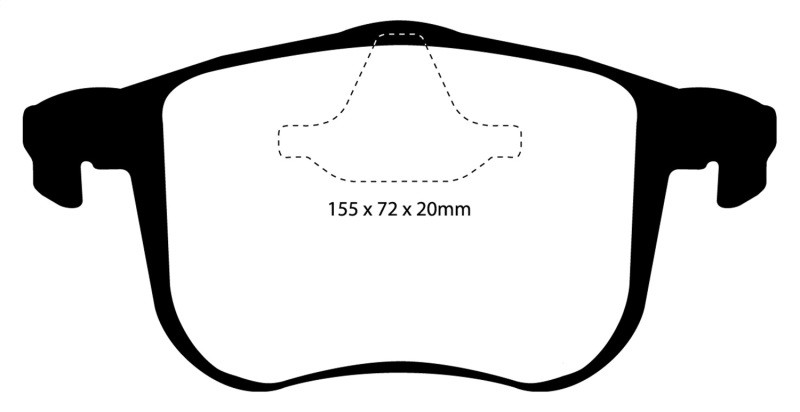 EBC DP41416R Yellowstuff Front Brake Pads, Saab 9-3 2.0 Turbo (Aero) 2006-2011