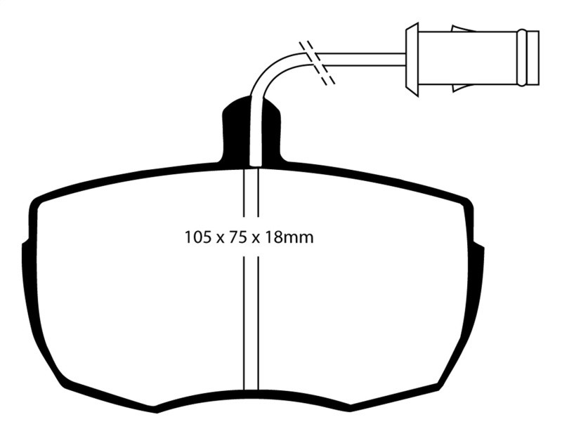 EBC DP6622 Greenstuff 6000 Elite Front Brake Pads, Land Rover Range Rover 3.5 1987-1989