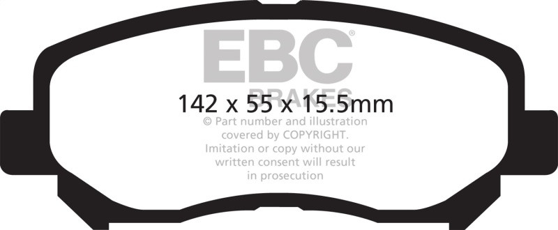 EBC DP22134 Greenstuff 2000 Front Brake Pads, Mazda CX-5 2 2012+