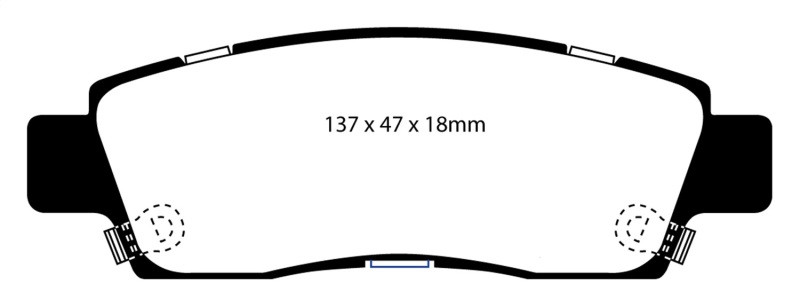 EBC DP41672R Yellowstuff Rear Brake Pads, Buick Enclave 3.6 2007+