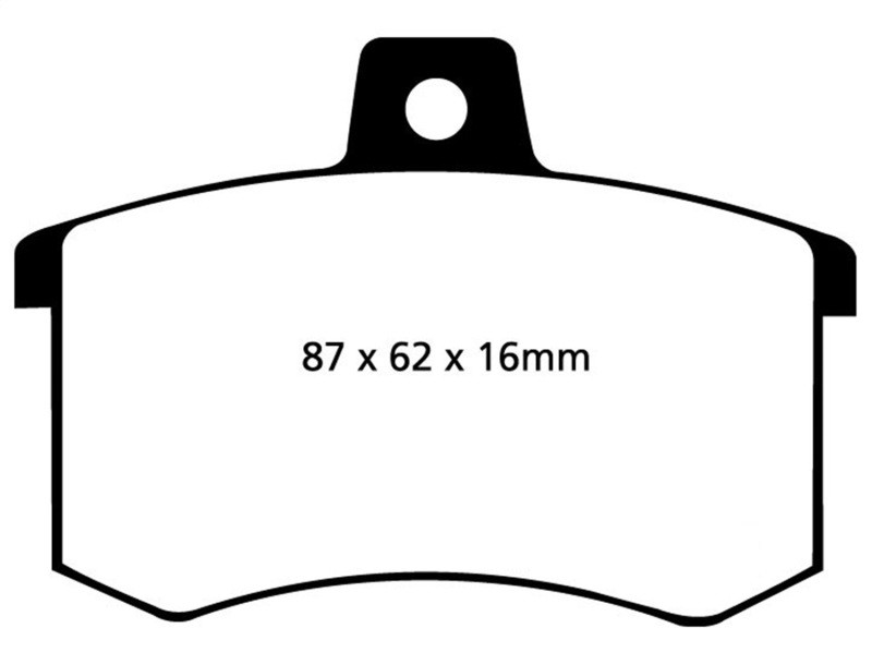 EBC DP4370R Yellowstuff Rear Brake Pads, Audi 100 Quattro 2.3 1989-1990