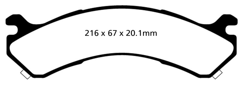 EBC DP41663R Yellowstuff Rear Brake Pads, Chevrolet Silverado 3500 (2WD) 2001-2005