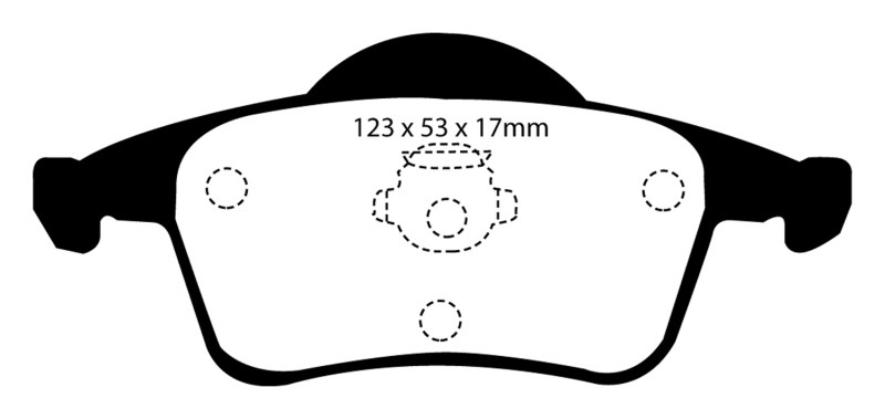 EBC DP41231R Yellowstuff Rear Brake Pads, Volvo S60 2.3 Turbo T5 2001-2005