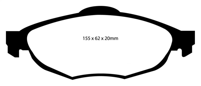 EBC DP31611C Redstuff Ceramic Front Brake Pads, Chrysler Sebring Sedan 2.4 2001-2006