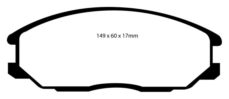 EBC DP41332R Yellowstuff Front Brake Pads, Hyundai Santa Fe 2.4 2001-2006