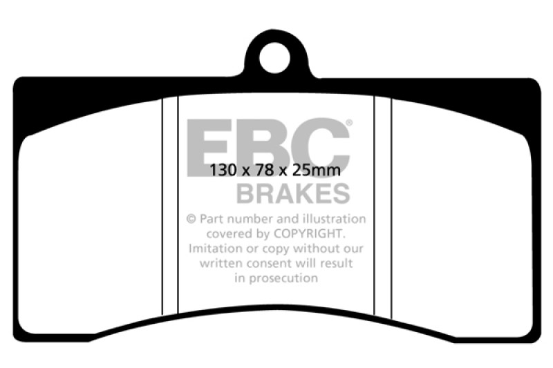 EBC DP4011R Yellowstuff Front Brake Pads, Aston Martin Vantage 5.3 (Twin Supercharged)(Alcon) 1990-2000