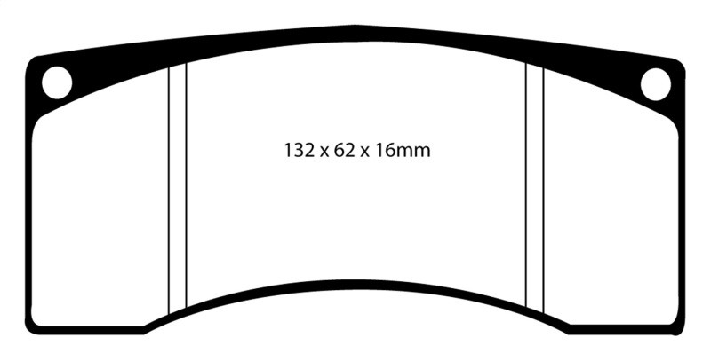 EBC DP4016R Yellowstuff Front Brake Pads, Ford Saleen Mustang Alcon front calipers