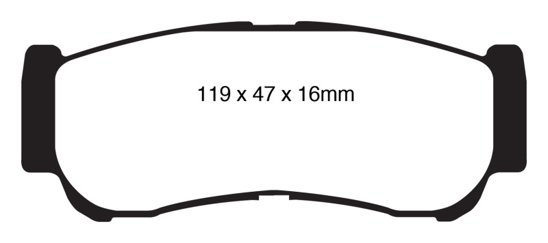 EBC DP61982 Greenstuff 6000 Elite Rear Brake Pads, Hyundai Santa Fe 2.7 2007-2009
