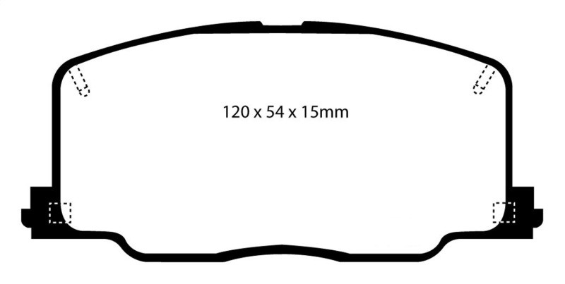 EBC DP3725C Redstuff Ceramic Front Brake Pads, Lexus ES250 2.5 1990-1991