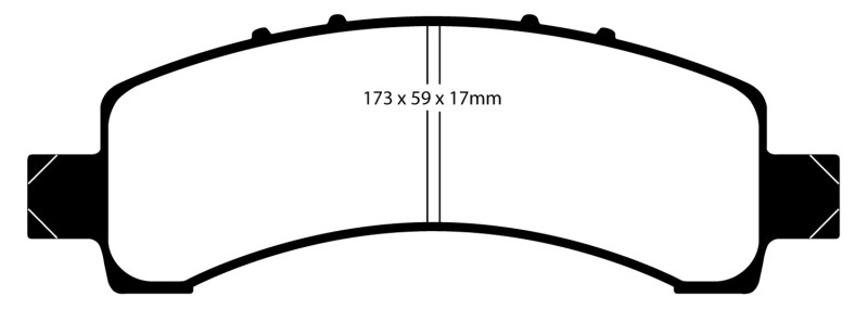 EBC DP41667R Yellowstuff Rear Brake Pads, Cadillac Escalade 5.3 (Akebono rear caliper) 2002