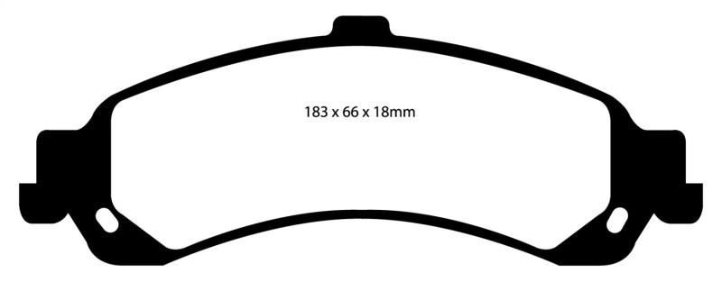 EBC DP61635 Greenstuff 6000 Elite Rear Brake Pads, Cadillac Escalade 5.3 (PBR rear caliper) 2002