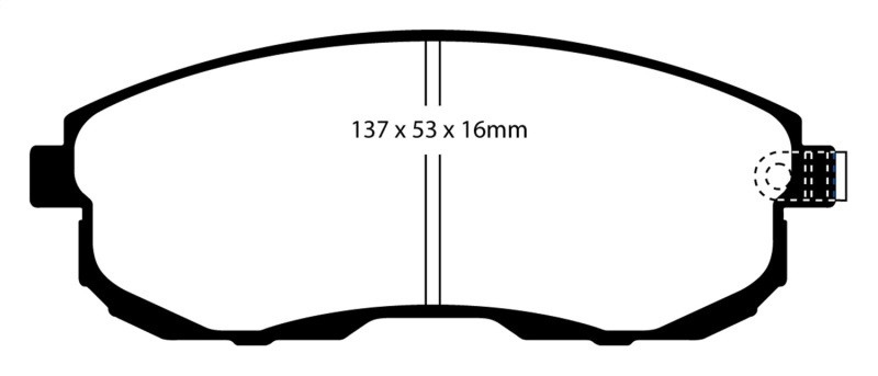EBC DP41636R Yellowstuff Front Brake Pads, Infiniti G20 2.0 2002-2003