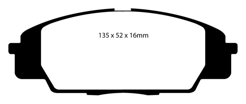 EBC DP31254C Redstuff Ceramic Front Brake Pads, Acura CSX (Canada) 2.0 Type S 2007-2011