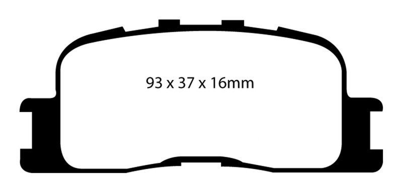EBC DP41716R Yellowstuff Rear Brake Pads, Lexus ES300 3.0 2002-2003
