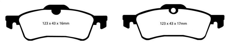 EBC DP31389C Redstuff Ceramic Rear Brake Pads, Mini Hardtop 1.6 2002-2003