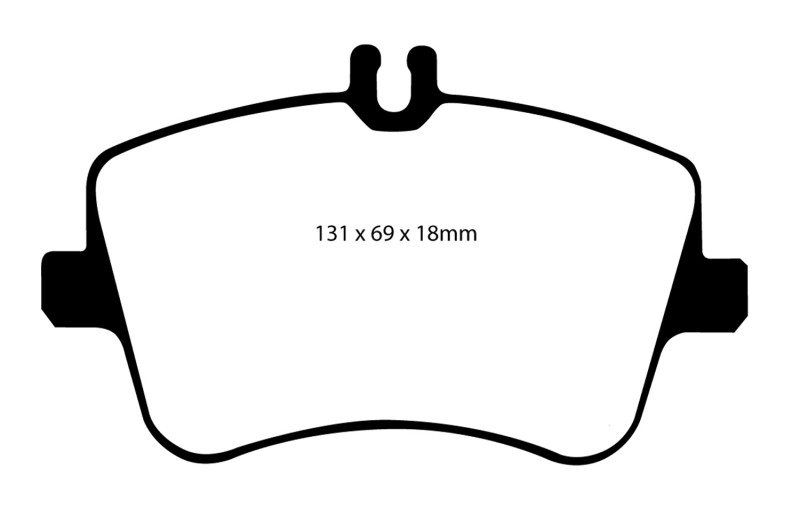 EBC DP41365R Yellowstuff Front Brake Pads, Mercedes-Benz C230 (W203) 1.8 Supercharged (European Model) 2002-2005