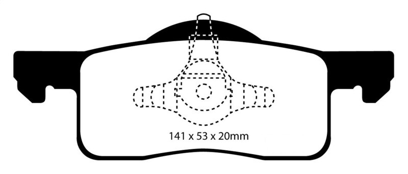 EBC DP61652 Greenstuff 6000 Elite Rear Brake Pads, Ford Expedition 4.6 2WD 2002-2006