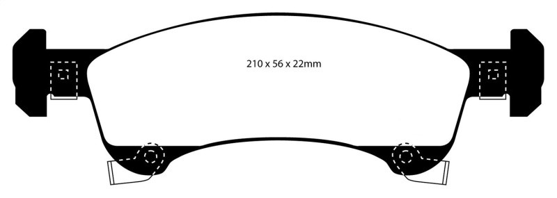 EBC DP41651R Yellowstuff Front Brake Pads, Ford Expedition 4.6 2WD 2002-2006