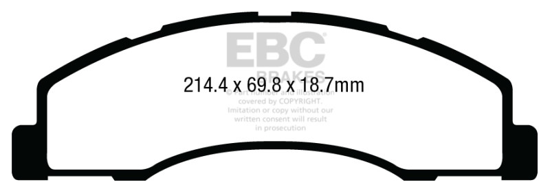 EBC DP43004R Yellowstuff Front Brake Pads, Ford Econoline E150 4.6 2008+