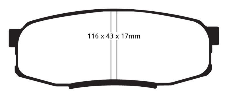 EBC DP41816R Yellowstuff Rear Brake Pads, Lexus LX570 5.7 2008+