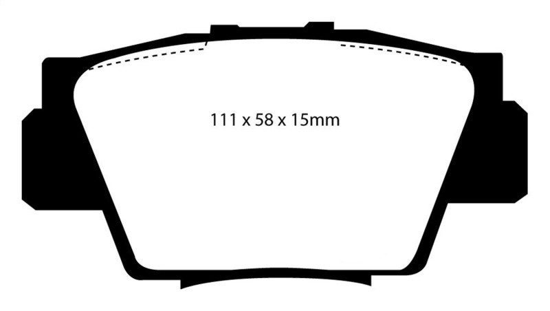 EBC DP3873C Redstuff Ceramic Rear Brake Pads, Acura NSX 3.0 1991-1996