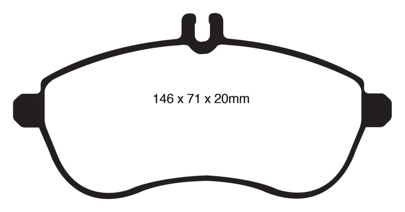 EBC DP41989R Yellowstuff Front Brake Pads, Mercedes-Benz C250 (W204) 1.8 Turbo 2012-2014