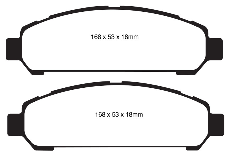 EBC DP41851R Yellowstuff Front Brake Pads, Toyota Venza 2.7 2008+