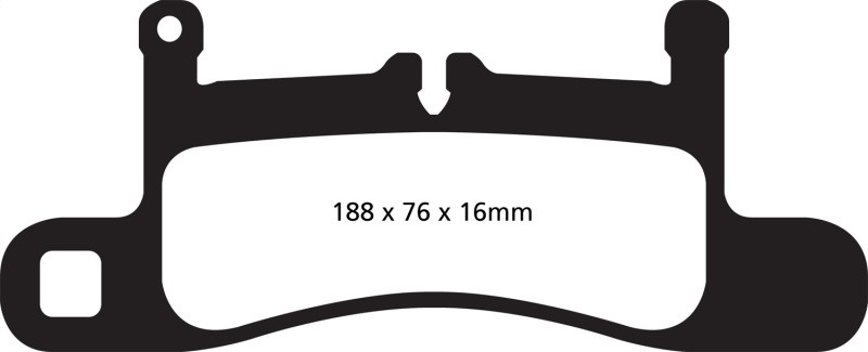 EBC DP42098R Yellowstuff Rear Brake Pads, Porsche 911 (991) (Cast Iron Rotor only) 3.4 Carrera 2012-2015