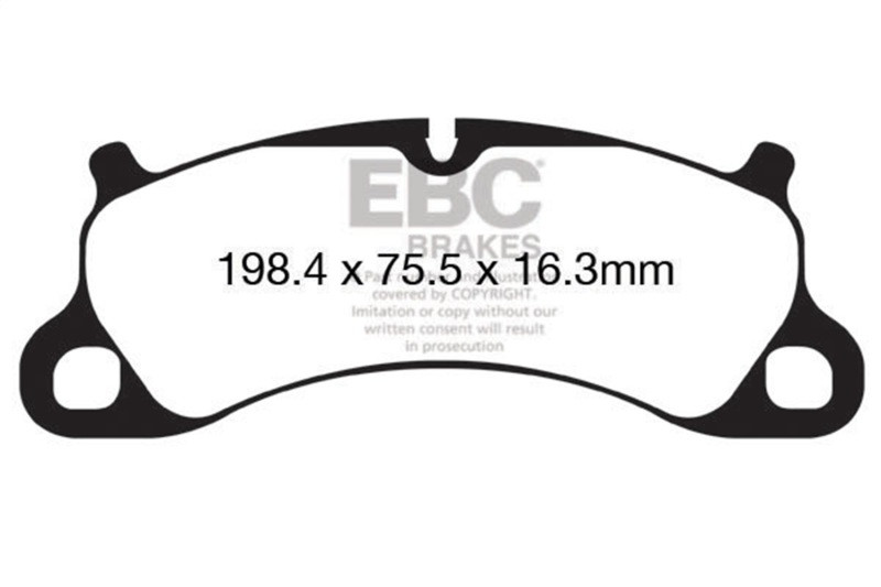 EBC DP42144R Yellowstuff Front Brake Pads, Porsche 911 (991) (Cast Iron Rotor only) 3.8 Carrera S 2012-2015